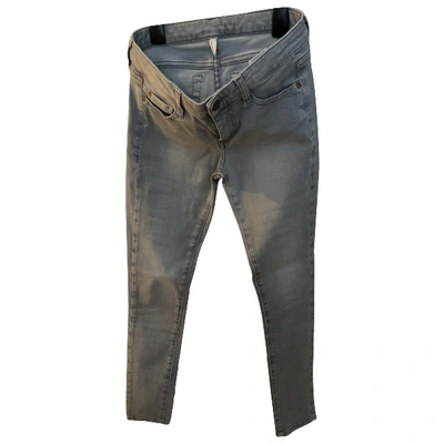 Pre-owned Acquaverde Slim Jeans In Grey