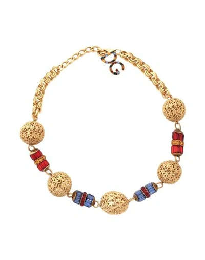Shop Dolce & Gabbana Necklaces In Gold
