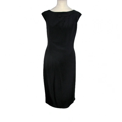 Pre-owned Lk Bennett Silk Mid-length Dress In Black