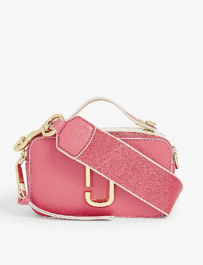 Shop Marc Jacobs Sure Shot Leather Camera Bag In Flirt Pink