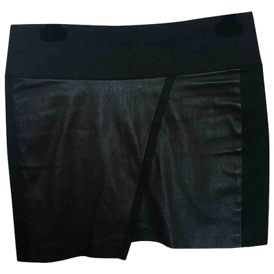 Pre-owned Iro Leather Mini Skirt In Black