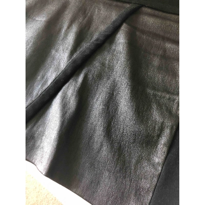 Pre-owned Iro Leather Mini Skirt In Black