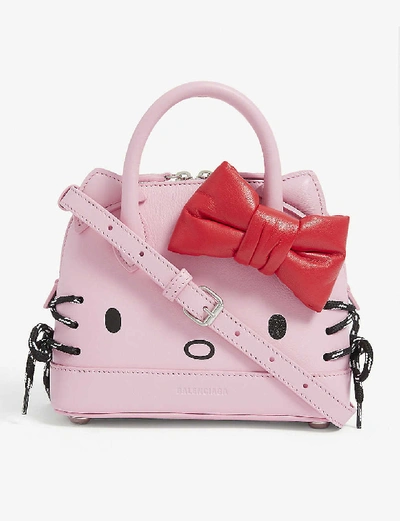 Shop Balenciaga Ville Hello Kitty Extra-small Leather Shoulder Bag