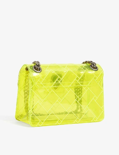 Shop Kurt Geiger Kensington Mini Transparent Pvc Cross-body Bag In Yellow