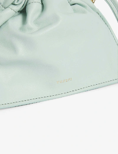 Shop Yuzefi Leather Mini Bom Bag In Mint