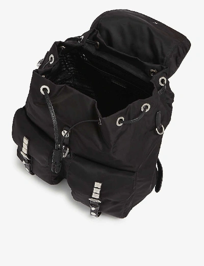 Shop Prada Studded Nylon Backpack