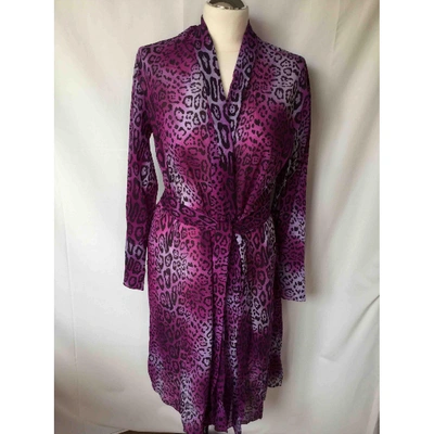 Pre-owned Dior Purple Silk Dress