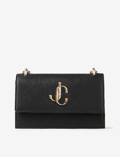 Shop Jimmy Choo Bohemia Leather Clutch Bag In Black