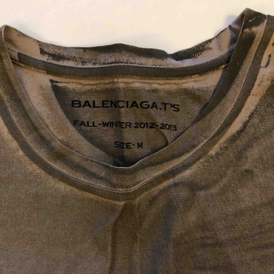 Pre-owned Balenciaga Grey Cotton  Top