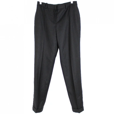 Pre-owned Alexander Mcqueen Wool Trousers In Black