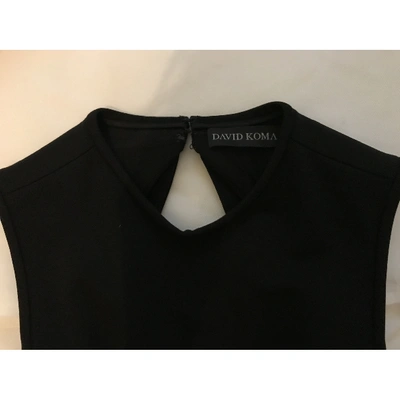 Pre-owned David Koma Mini Dress In Black