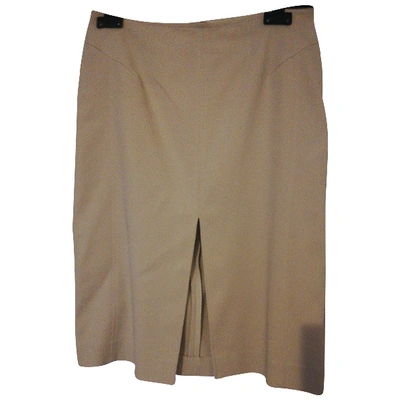 Pre-owned Giuliana Teso Beige Cotton - Elasthane Skirts