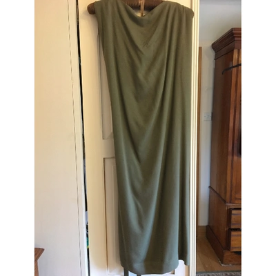 Pre-owned Vivienne Westwood Anglomania Wool Mid-length Dress In Khaki