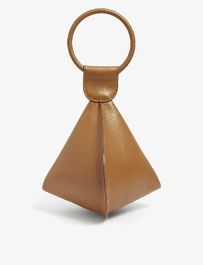 Shop Emma Charles Lady Gwen Medium Leather Top Handle Bag In Tan