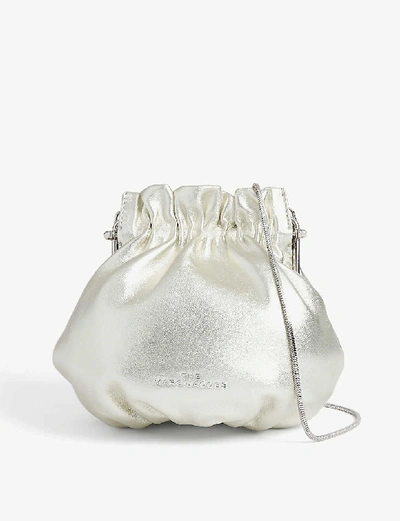 Shop Marc Jacobs Soiree Leather Cross-body Bag In Platinum