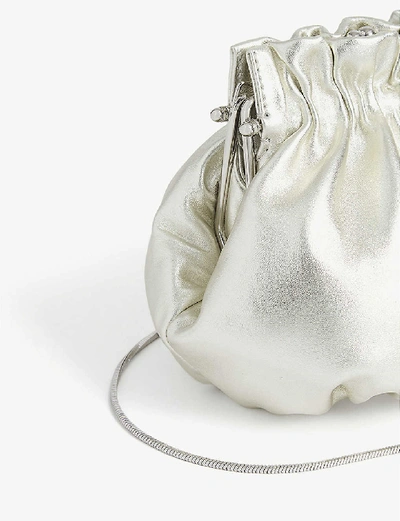 Shop Marc Jacobs Soiree Leather Cross-body Bag In Platinum