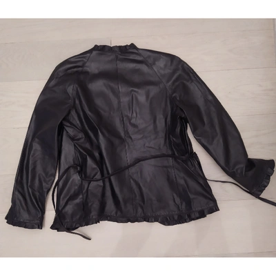 Pre-owned Valentino Brown Leather Leather Jacket