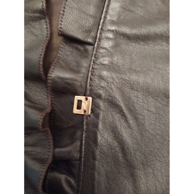 Pre-owned Valentino Brown Leather Leather Jacket