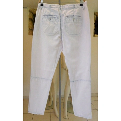 Pre-owned Free People Straight Pants In White