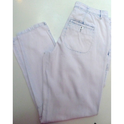 Pre-owned Free People Straight Pants In White