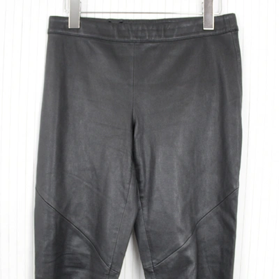 Pre-owned Elie Tahari Black Leather Trousers
