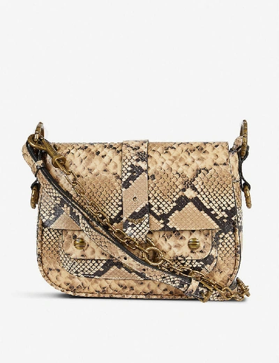 Shop Zadig & Voltaire Womens Desert Kate Wild Snakeskin-print Leather Cross-body Bag 1 Size