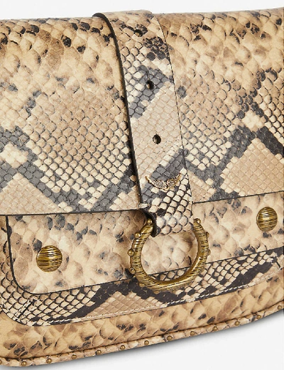 Shop Zadig & Voltaire Womens Desert Kate Wild Snakeskin-print Leather Cross-body Bag 1 Size