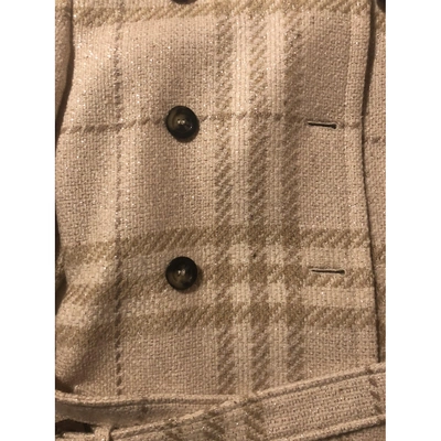 Pre-owned Burberry Beige Wool Coat
