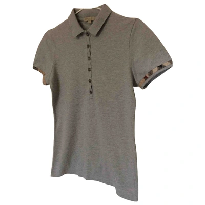 Pre-owned Burberry Grey Cotton Top
