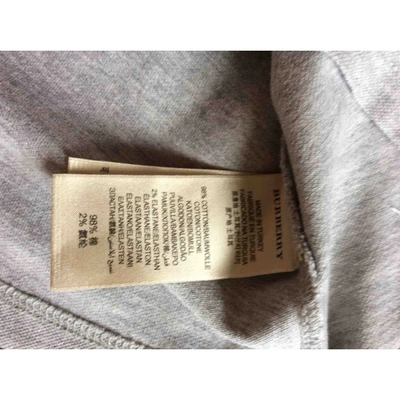 Pre-owned Burberry Grey Cotton Top