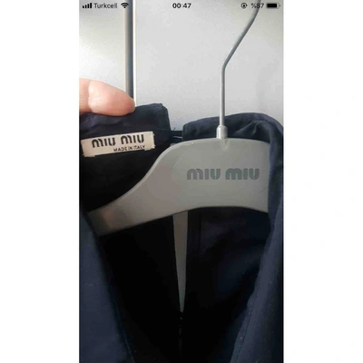 Pre-owned Miu Miu Navy Cotton Top