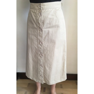 Pre-owned Christian Wijnants Mid-length Skirt In Beige