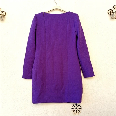 FAUSTO PUGLISI Pre-owned Wool Mid-length Dress In Purple