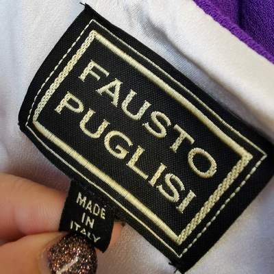 Pre-owned Fausto Puglisi Wool Mid-length Dress In Purple