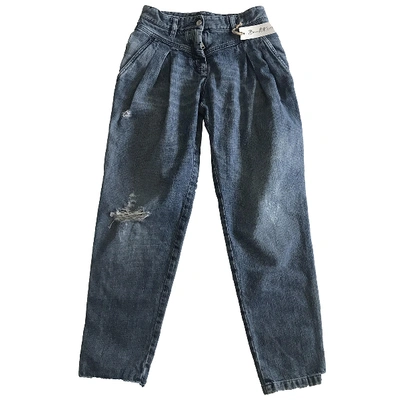 Pre-owned Dolce & Gabbana Blue Cotton Jeans