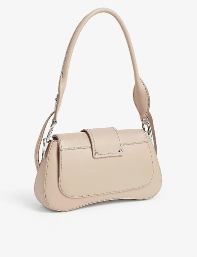 Shop Prada Sidonie 28 Leather Shoulder Bag In Cipria