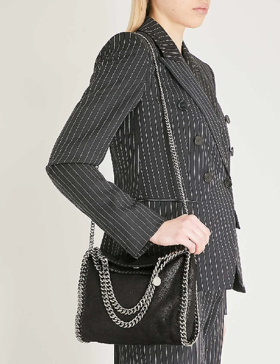 Shop Stella Mccartney Women's Black Ladies Black Leather Mini Baby Bella Tote Bag, Size: 23x26x9cm