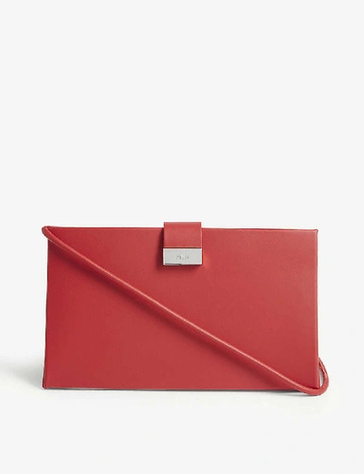 Shop Medea Lay Low Leather Shoulder Bag In Red