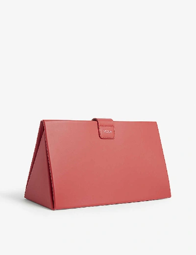 Shop Medea Lay Low Leather Shoulder Bag In Red