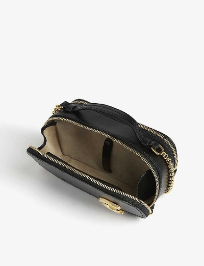 Shop Chloé C Mini Leather Shoulder Bag In Black