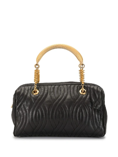 Pre owned Fendi Quilted Pasta Tote Bag In Black ModeSens