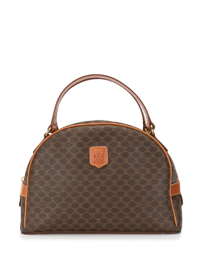 Pre-owned Celine Macadam Pattern Handbag In Brown