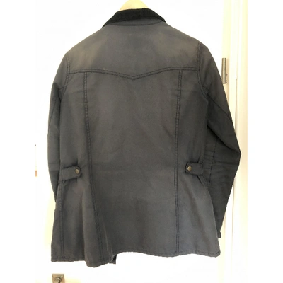 Pre-owned Barbour Blue Cotton Coat