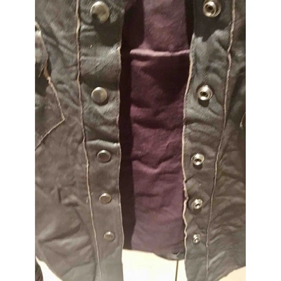 Pre-owned Allsaints Leather Jacket In Brown