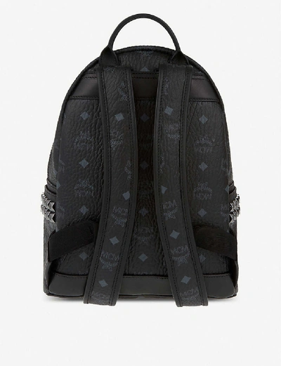 Shop Mcm Womens Black Stark Small Backpack