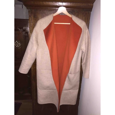 Pre-owned Carolina Herrera Orange Wool Coat