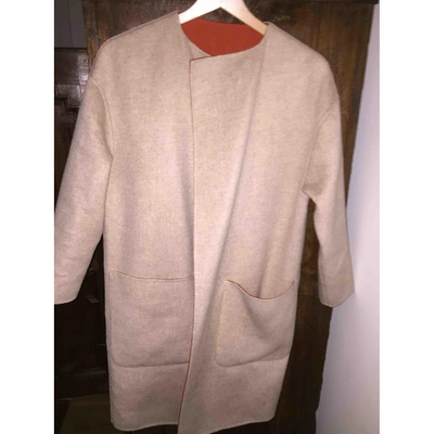 Pre-owned Carolina Herrera Orange Wool Coat