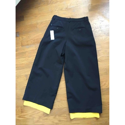 Pre-owned Vionnet Straight Pants In Black