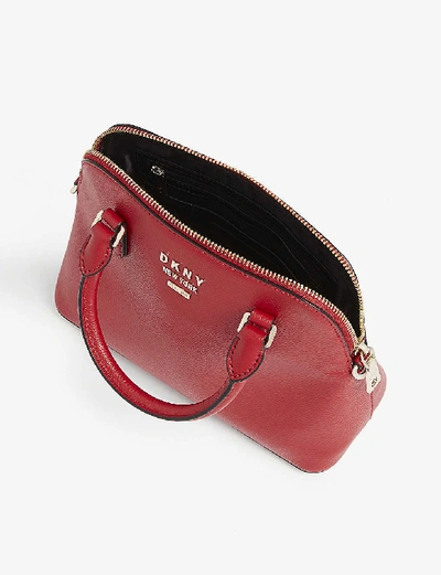 Shop Dkny Whitney Dome Satchel In Bright Red