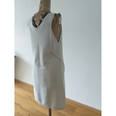 Pre-owned Chanel Mini Dress In White